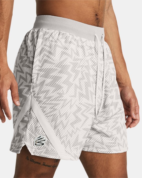 Men's Curry Mesh Shorts in White image number 3